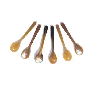 Cuillère décorative noire en forme de corne brute Coutellerie de cuisine du meilleur design Cuillère à couverts unique Ensembles de couverts multiples - Product Image 3