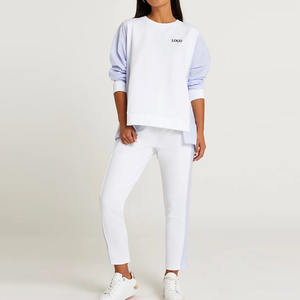 Ropa deportiva con logotipo personalizado, chándal para entrenamiento, fitness, Polar, ajuste regular, sudadera y pantalones de chándal, conjuntos de chándal para mujer - Product Image 1