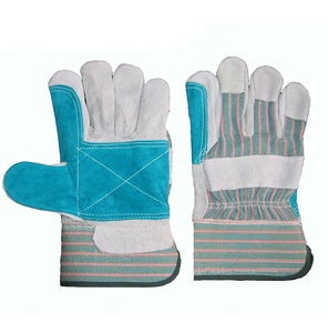 Gants de sécurité de taille XL de qualité supérieure en cuir de vache fendu doublure en nylon ignifuge imperméable anti-coupure en nitrile en acier inoxydable-Gants de travail - Product Image 1