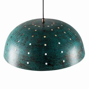 Lámpara Colgante Mexicana de Cobre con Pátina - Sandia Agujero - Product Image 1
