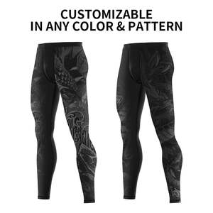 Fournisseur d'ensembles de rashguard MMA à manches longues en caoutchouc antidérapant OEM, logo personnalisé imprimé, chemise de compression et short, rashguard par sublimation - Product Image 3