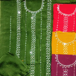 Costumes de fête brodés à la main non cousus de créateur moderne pour femmes fêtes de style traditionnel indien tendance - Product Image 1