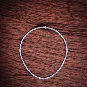 10.00 Carat E-F/VVS-VS Moissanite Emerald Cut Diamond Classic Bezel Setting Collier 16 pouces Fabriqué en or massif 10K,14K,18K - Product Image 4