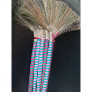 Balai à gazon fait main vintage asiatique 100% Balai à main écologique pour le nettoyage de la maison - Product Image 4