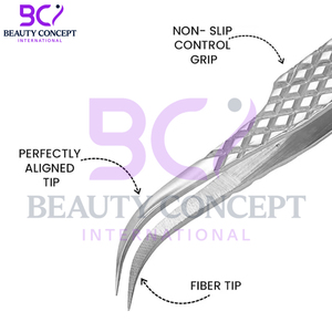 Lash Tweezers Pack of 3 Fiber Tip Eyelash Tweezers Stainless Steel Straight and Curved Tip Eyelash Grafted Tweezers - Product Image 4