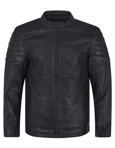 Nouvelle veste élégante en cuir imperméable pour hommes, style motard d'hiver avec col à capuche, pour l'extérieur et la moto - Product Image 1