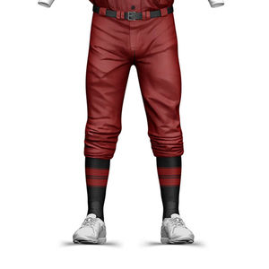 Uniforme de baseball en maille rouge et noire de vente chaude pour adultes et jeunes uniformes de baseball respirants à séchage rapide évacuant l'humidité - Product Image 5