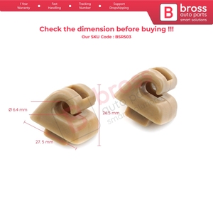 BSR503 2 pièces Crochets de fixation pare-soleil couleur beige pour W123 W124 W126 W201 190 W140 - Product Image 5