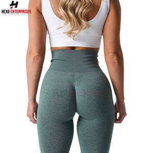 Leggings de fitness taille haute pour femmes Nouveau design Leggings solides sans couture respirants personnalisés pour une utilisation en salle de sport Fabricant direct - Product Image 4
