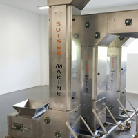 SUISER MAKINE RVS Z-Elevator voor noten, zaden en granen, speciaal emmer-type transportsysteem, 2 jaar garantie