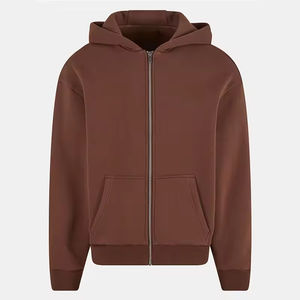 เสื้อฮู้ดมีซิปสำหรับผู้ชายเสื้อฮู้ดมีซิปทรงโอเวอร์ไซส์พร้อมโลโก้ออกแบบได้ตามต้องการ - Product Image 1
