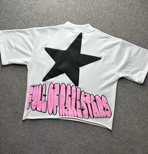 Camiseta cuadrada de gran tamaño de estilo Vintage de algodón 100% de peso pesado para hombres cuello redondo patrón de animales camiseta gráfica directa - Product Image 1