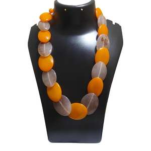 Collier pendentif en résine, bijoux fantaisie, collier ras du cou perlé, boucles d'oreilles assorties, bijoux de mode pour femmes et jeunes filles, ange fait main - Product Image 6