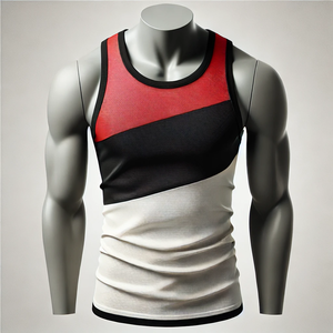 Usine directe de haute qualité hommes Gym débardeur respirant décontracté XL vêtements de Fitness coton lavé couleur unie sans manches plaine tricot - Product Image 2