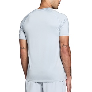 T-shirt de sport pour homme, coupe classique, manches courtes, en coton/fibre de bambou/élasthanne/polyester, pour la musculation, la course à pied et le fitness - Product Image 2