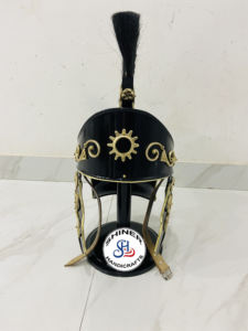 Armure musculaire gréco-romaine médiévale Casque romain Cosplay Casque spartiate romain noir avec panache noir Costume de guerrier d'Halloween - Product Image 6