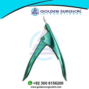 Cortaúñas Metálico de Acero Inoxidable para Manicura y Pedicura, Verde Acrílico, para Uñas Postizas |   Instrumentos de Belleza, Herramientas de Salón - Product Image 3