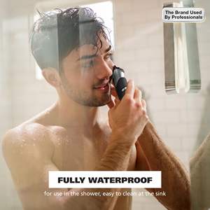 Tondeuse à barbe professionnelle sans fil rechargeable pour hommes, fabriquée aux États-Unis avec poignée antidérapante, charge USB, lame en acier inoxydable, prise américaine - Product Image 5