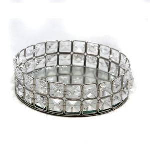 Bandeja decorativa de espejo de cristal de hierro para el hogar y la decoración de bodas, bandeja de servicio hecha a mano moderna y elegante, personalizada - Product Image 6