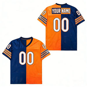 Maillots de football américain personnalisables pour hommes, respirants, anti-humidité, grande taille, manches courtes, polyester/nylon, anti-UV, sur mesure - Product Image 5