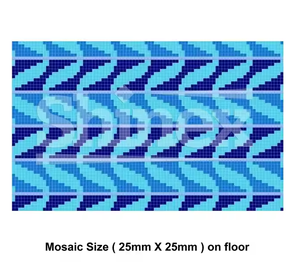 กระเบื้องติดผนังภายในวิลล่าหรูหรามีลวดลายสวยงามสระว่ายน้ำสีจางพื้นผิวป้องกันแบคทีเรีย - Product Image 4