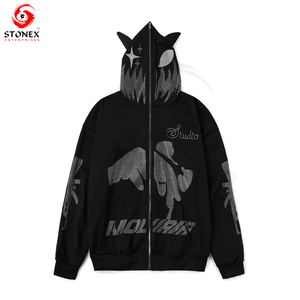 Luxury Oversized <b>Pullover</b> Hoodie Custom 100% Cotton Heavyweight Streetwear for Winter Plain Dyed - Product Image 1
