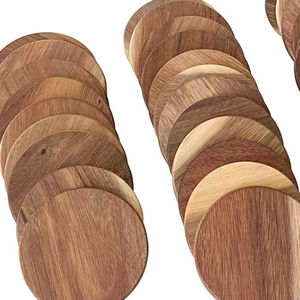 Ensemble de sous-verres en bois faits à la main pour le thé et le café, personnalisables, décoration d'intérieur, cadeau de mariage, fournisseur en gros en Inde - Product Image 1