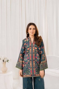 Marque pakistanaise 2025 collection femmes robe en tissu imprimé Lénine/Grip de haute qualité pour femmes vêtements de style islamique pour dames - Product Image 2