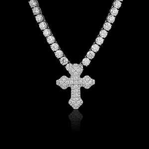 Colgante Unisex Estilo Hip Hop con Cruz Sagrada de Diamantes de Imitación y Aleación - Product Image 2