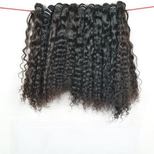 Extensions de cheveux 100% naturels noirs pour femmes, cheveux humains vierges indiens Remy, ondulations profondes lâches, ondulations naturelles, double trame machine - Product Image 4