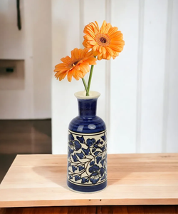 Venta caliente Florero de cerámica con diseño de flores personalizado para la decoración del hotel Florero de cerámica de aspecto elegante para la decoración del comedor de la India - Product Image 4