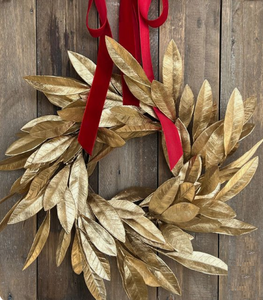 Metal Flower Design Gold Finished Leaf Metal <b>Wreath</b> <b>for</b> <b>Front</b> <b>Door</b> Wall Home Decor Frame Wedding Party - Product Image 3