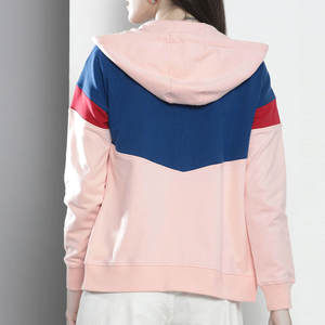 Sweat à capuche pour femmes en gros d'usine 100% coton 320gsm noir tissu tricoté lourd personnalisé fermeture éclair complète logo brodé sweat à capuche d'hiver - Product Image 4