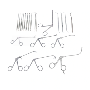 Ensemble d'instruments chirurgicaux ORL complet en acier inoxydable allemand avec poignées en plastique - Product Image 3