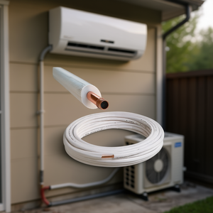 Rouleau de 25 m de tuyau de climatisation en cuivre isolé et recouvert de 1 mm d'épaisseur (1/4 po) - Product Image 3