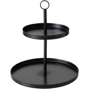 Support à gâteau à 2 niveaux en aluminium coulé nickelé pour mariages et fêtes Design élégant et durable pour gâteaux, cupcakes et desserts - Product Image 5