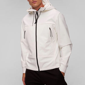 Veste d'hiver Softshell pour hommes de haute qualité pour les sports de plein air Camping col à capuche respirant Softshell vestes couleur blanche - Product Image 1