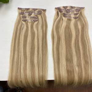 Cuticule alignée Cheveux humains vietnamiens 100% Remy Halo Clip-in Extension de cheveux Double dessiné de haute qualité - Product Image 4