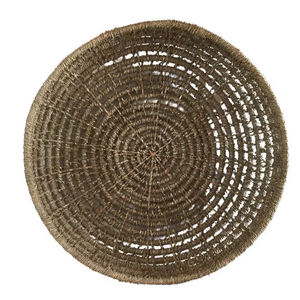 Best Price Fast Delivery Handicrafts From India <b>Seagrass</b>/Rattan Basket/ Plate Wall Decor Drark Brown Round Shape - Product Image 1
