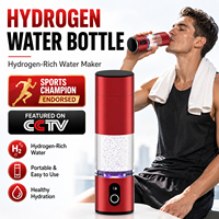 Générateur d'eau hydrogénée portable SPE PEM ultra-haute concentration 6000PPB, bouteille d'électrolyse H2 ionisante pour les passionnés de bien-être