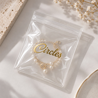 Sacs en PVC auto-adhésifs imprimés sur mesure, sacs en PVC transparents à fermeture éclair, pochettes d'emballage pour bijoux, petits sacs en PVC refermables pour boucles d'oreilles, bracelets, bagues