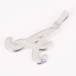 Wholesale Price Hip Hop Jewelry Women Men <b>Necklace</b> Lab Grown Diamond Iced Out 925 Solid <b>Silver</b> <b>Initial</b> Letter Design Jewelry - Product Image 4