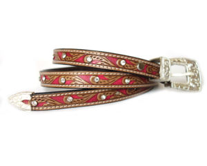 เข็มขัดหนังวัวแท้สไตล์ทันสมัยทำด้วยมือสไตล์ตะวันตกสำหรับผู้หญิงและทุกเพศ - Product Image 1