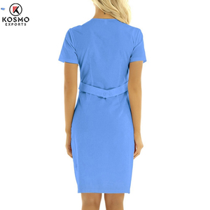 Uniformes médicos transpirables de enfermería unisex, batas de laboratorio de LICRA de poliéster de alta calidad, uniformes médicos OEM - Product Image 5