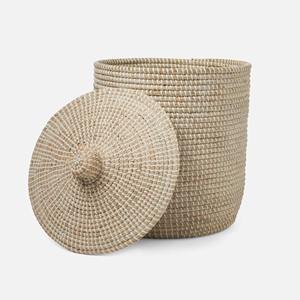 Panier en paille durable, tissage à la main, paniers en herbe marine, bacs, bac en herbe marine, décoration de la pièce, organisateur - Product Image 6