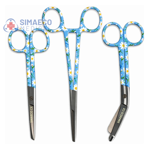 Ensemble de ciseaux infirmiers manuels 3 pinces à artères à motif de marguerite 6 pouces Ciseaux infirmiers 5 pouces Ciseaux à pansements 5,5 pouces - Utilisation hospitalière SIMAECO CE - Product Image 4