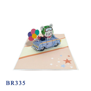 Meilleure vente : Carte de vœux 3D pop-up personnalisée, design souris mignonne, fabriquée à la main au Vietnam, pour joyeux anniversaire et décoration intérieure - Product Image 4