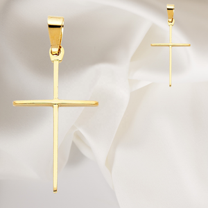 Colgante de cruz latina chapado en oro clásico Unisex de alta calidad, nuevo diseño, accesorio de joyería de aleación de Metal a la moda, cristianos - Product Image 6