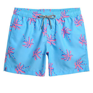 Shorts de plage pour hommes, tissu polyester et élasthanne respirant, élégant et unique, séchage rapide, ceinture élastique, logo personnalisé, couleur personnalisée. - Product Image 1