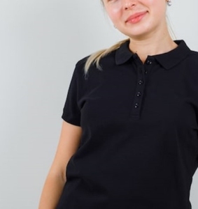 Camiseta Polo de Punto Estilo Vintage para Mujer, Ribete de Color en Contraste, Moda Preppy, Manga Corta, Top Suave de Verano - Product Image 4